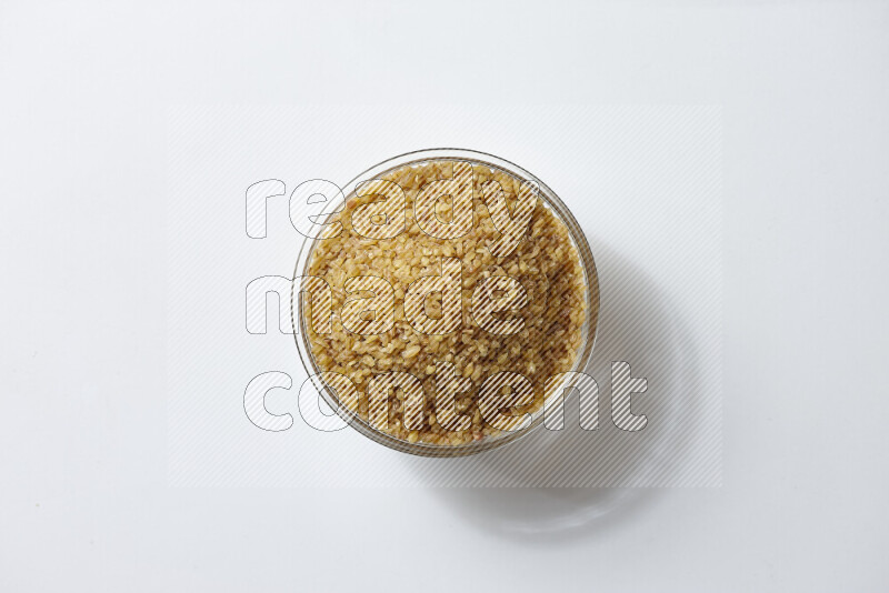 Coarse bulgur on white background