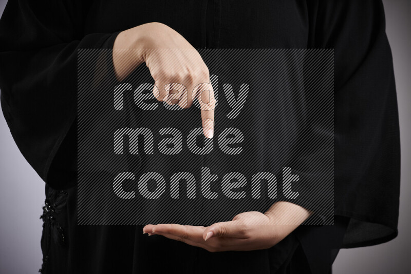 Woman hands gesturing sign language