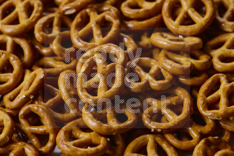 Pretzels snacks on white background