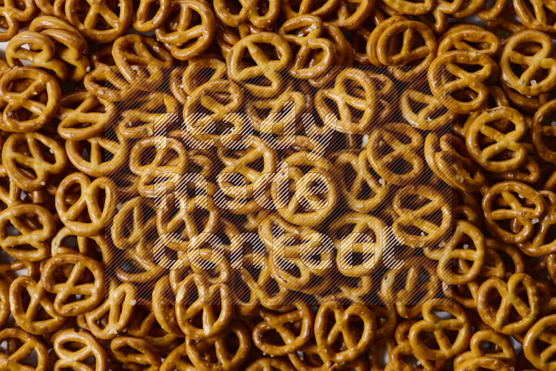 Pretzels snacks on white background