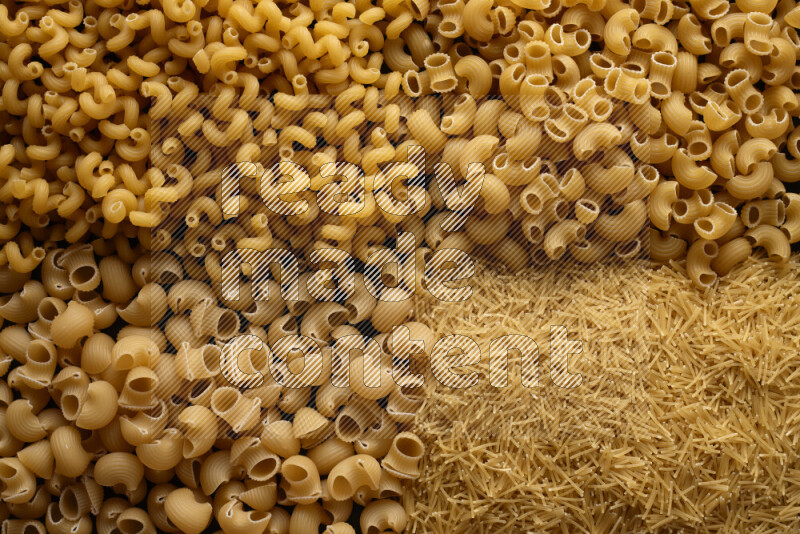 4 types of pasta filling the frame