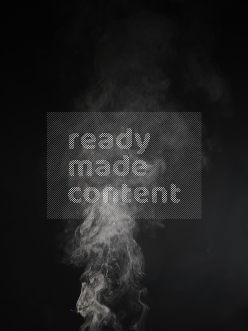 Heavy smoke isolated on black background