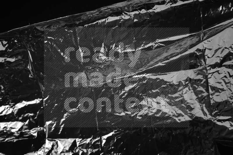 Plastic wrap texture on black background