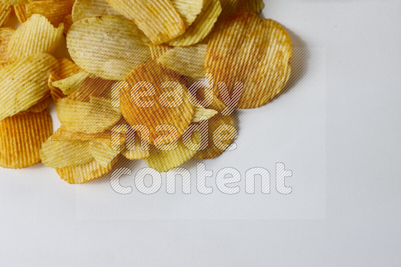 Chips snacks on white background