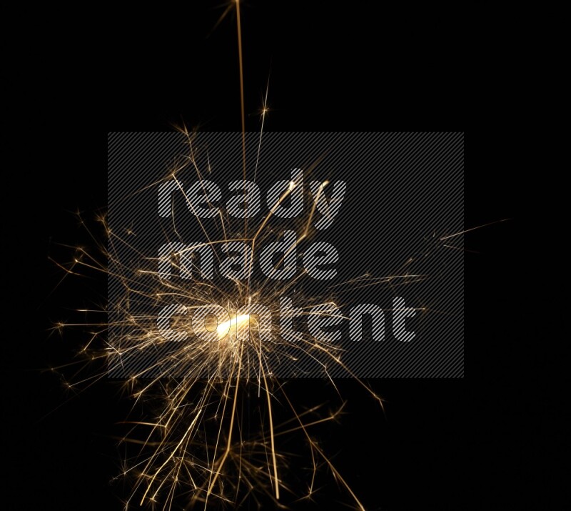 Sparkler candle isolated on black background