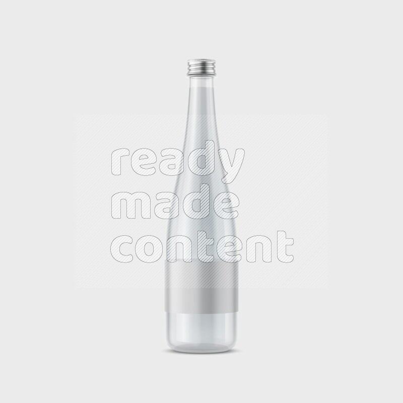 Plastic bottle mockup with a metal cap and a label isolated on white background 3d rendering