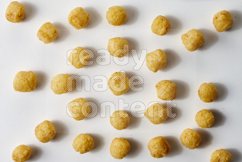 Puffs snacks on white background