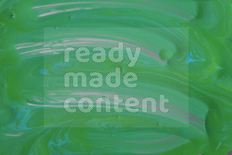 Close-ups of abstract green paint texture in different shapes