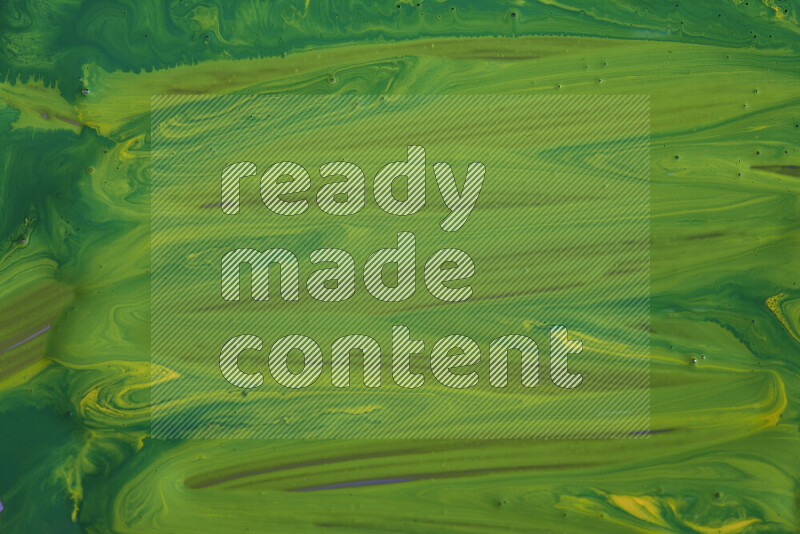 Close-ups of abstract green paint texture in different shapes