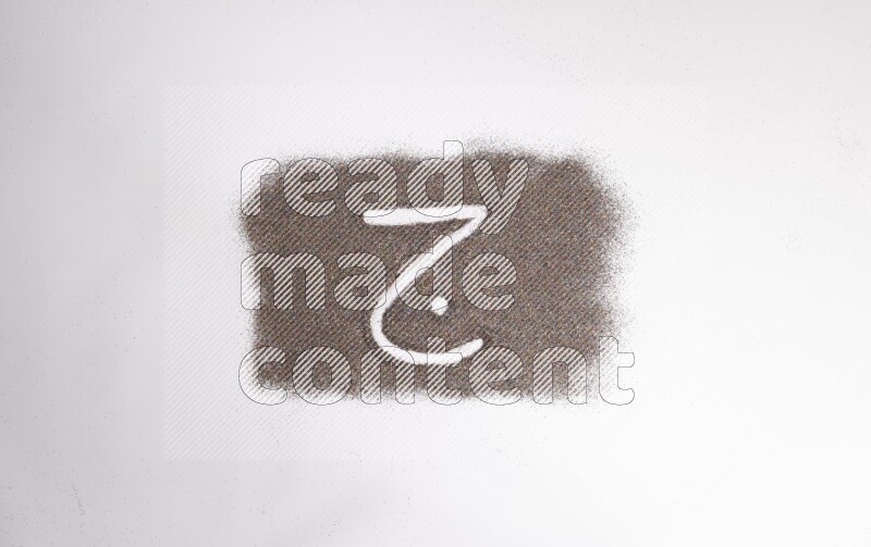 Arabic alphabets written with glitter on white background