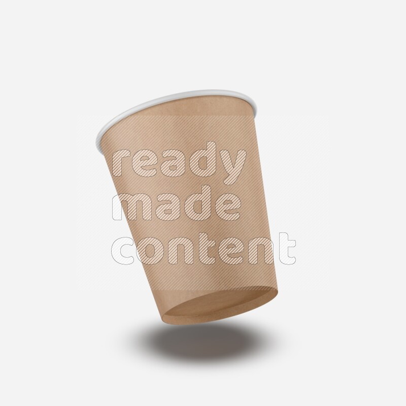 Matte paper cup mockup isolated on white background 3d rendering