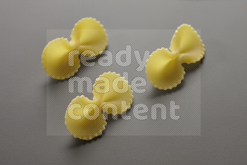 Fiocchi pasta on grey background