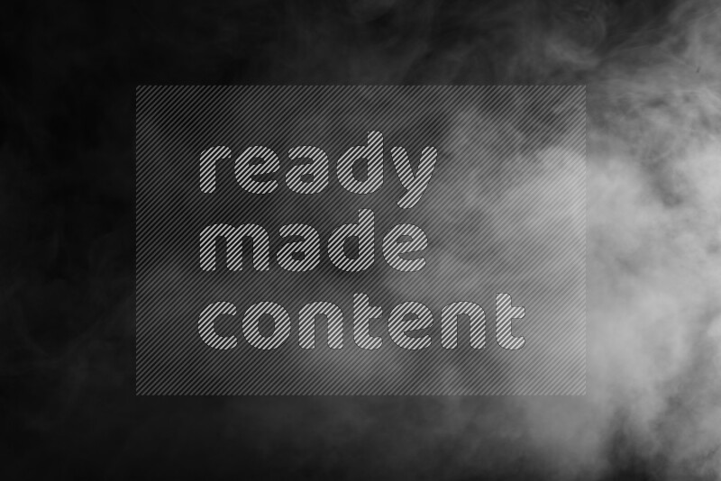 White smoke isolated on black background