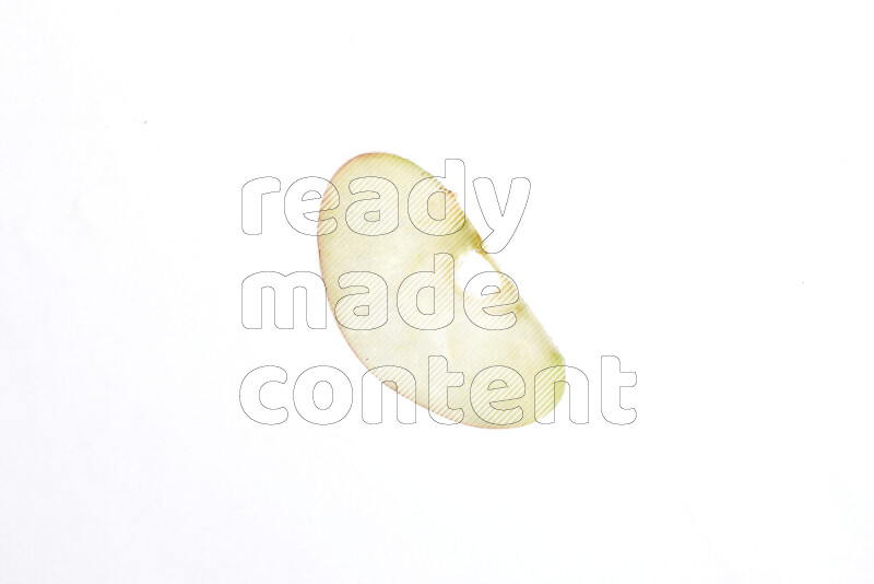 Apple slices on illuminated white background