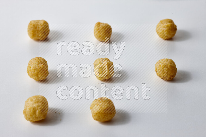 Puffs snacks on white background