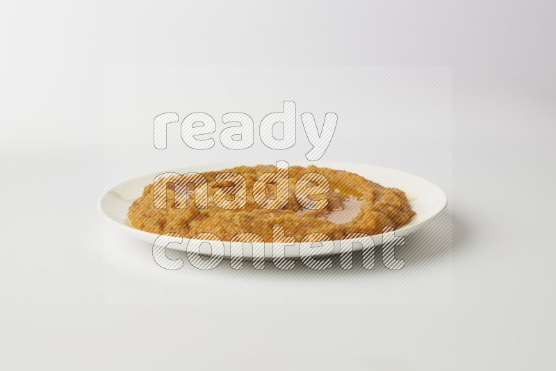 Gulaba fava bean in a white plate direct on a white background