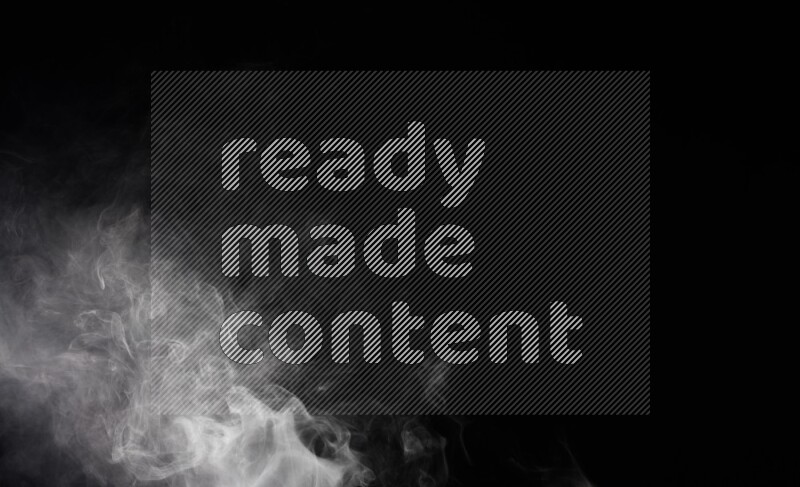 irregular white smoke on black background.