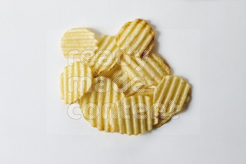 Chips snacks on white background