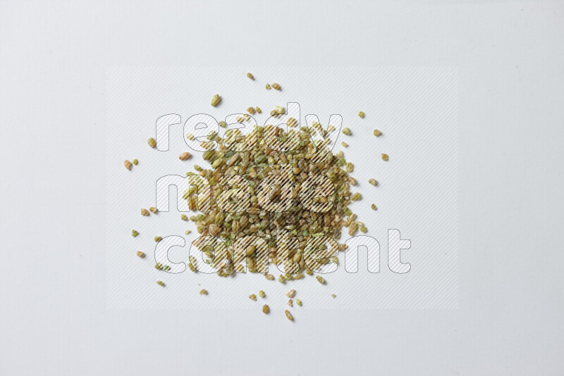 Freekeh on white background
