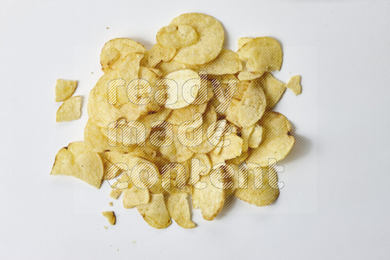 Chips snacks on white background