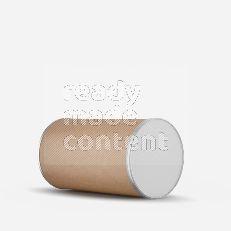 Kraft paper tube mockup with plastic cap isolated on white background 3d rendering