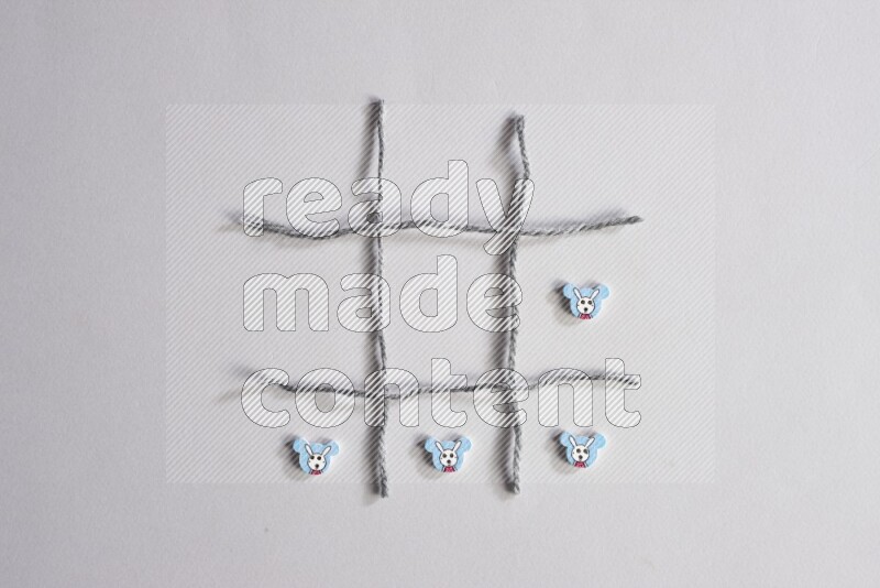 Multicolored buttons placed on grey background