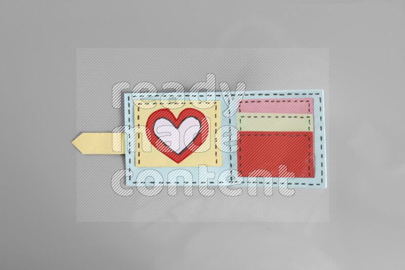 Origami wallet on grey background