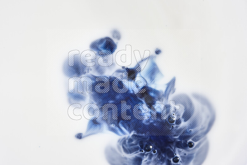 A close-up of abstract swirling patterns in blue and white