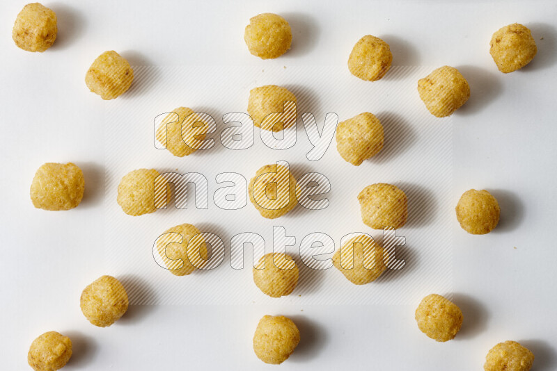 Puffs snacks on white background