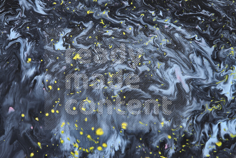 Abstract colorful background with mixed of blue, black and yellow paint colors