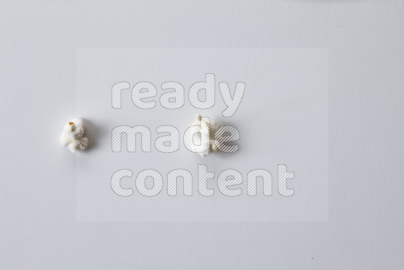 Popcorn snacks on white background