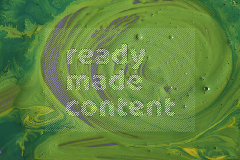 Close-ups of abstract green paint texture in different shapes