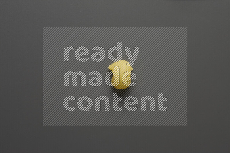 Pipe pasta on grey background