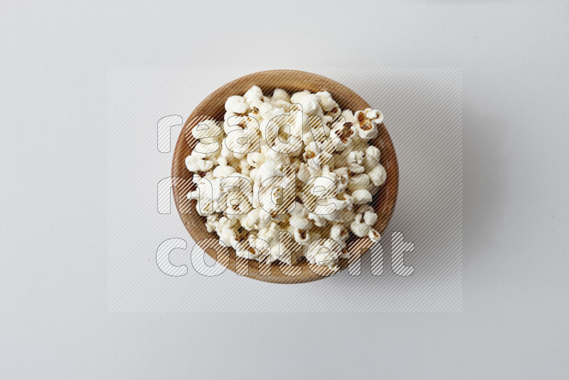 Popcorn snacks on white background