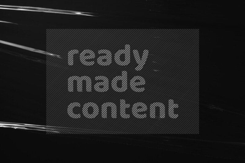 Plastic wrap texture on black background