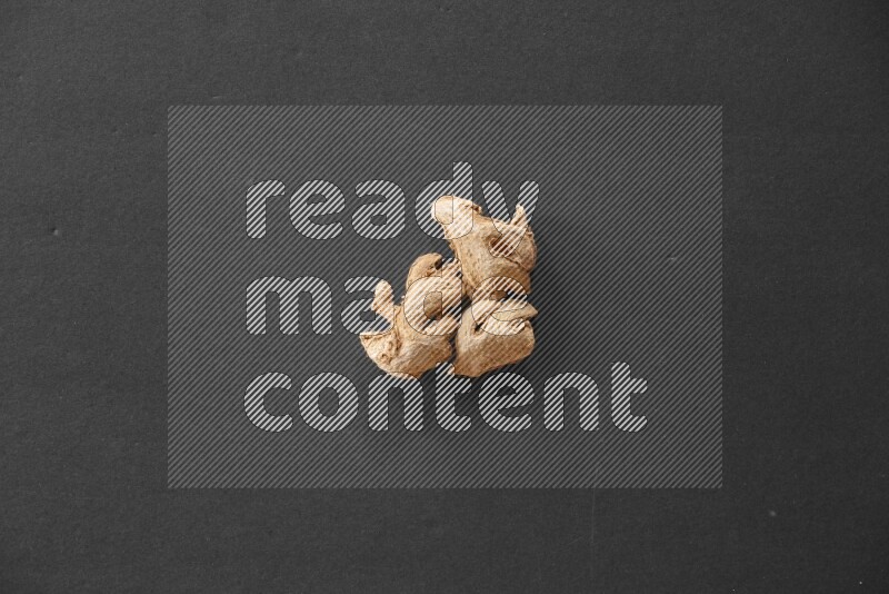 Ginger on a black flooring