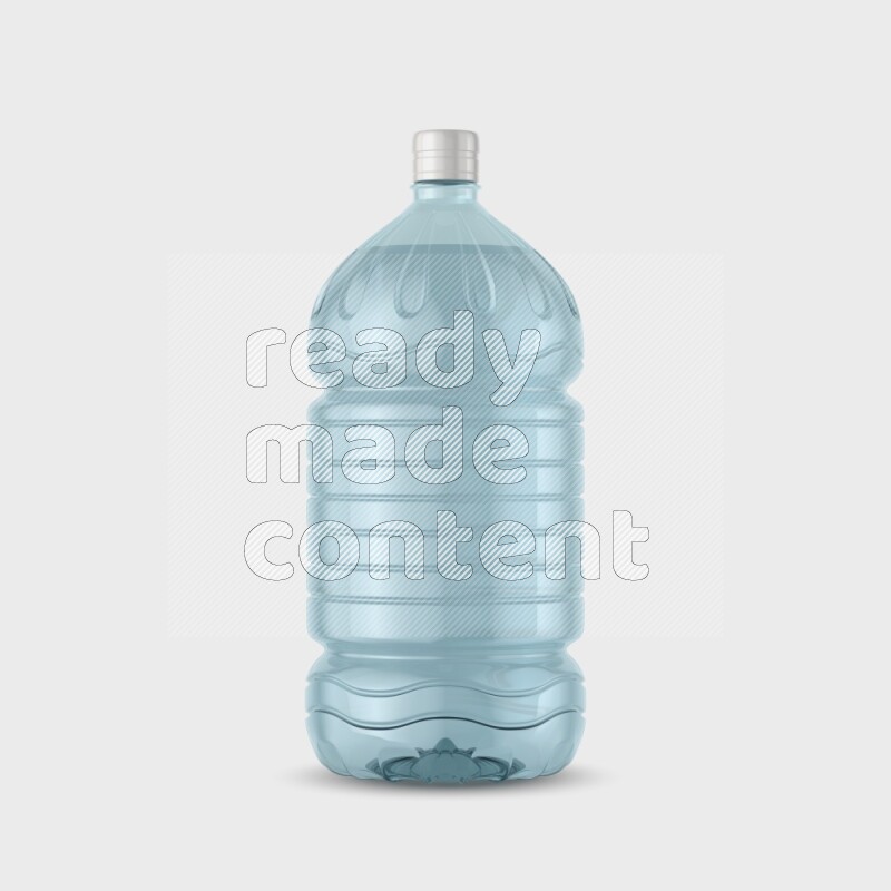 Big plastic water bottle mockup without label isolated on white background 3d rendering