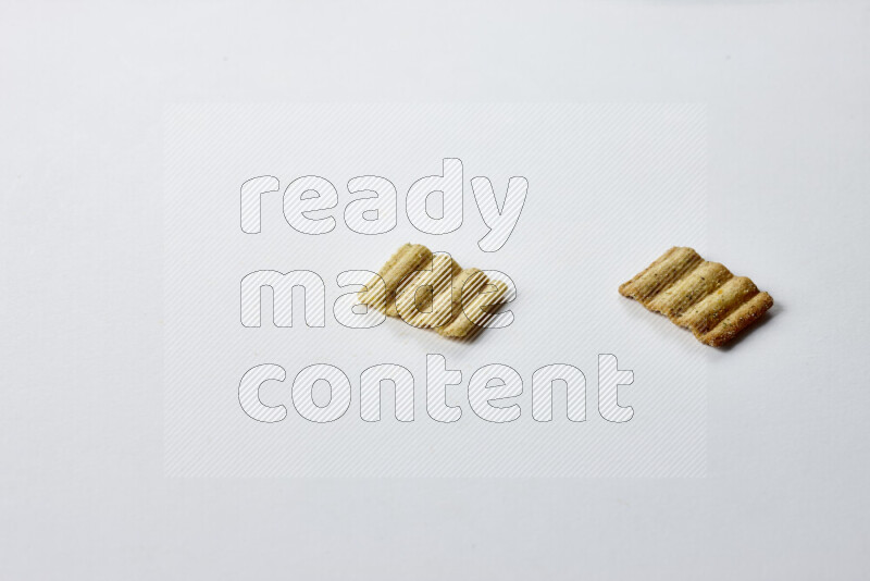 Crackers snacks on white background