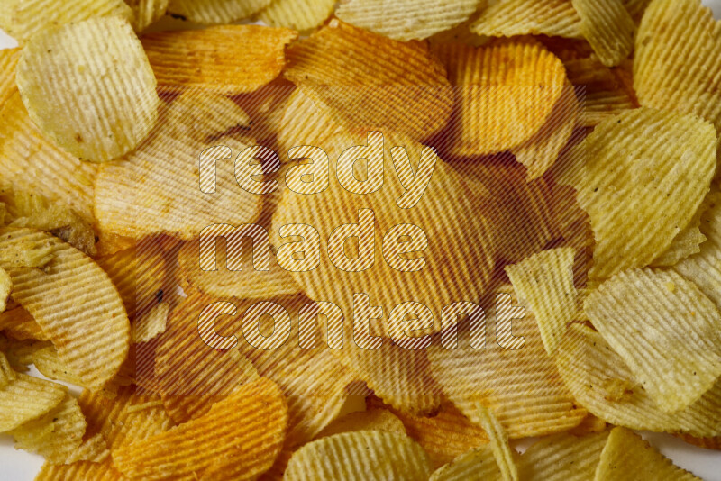 Chips snacks on white background