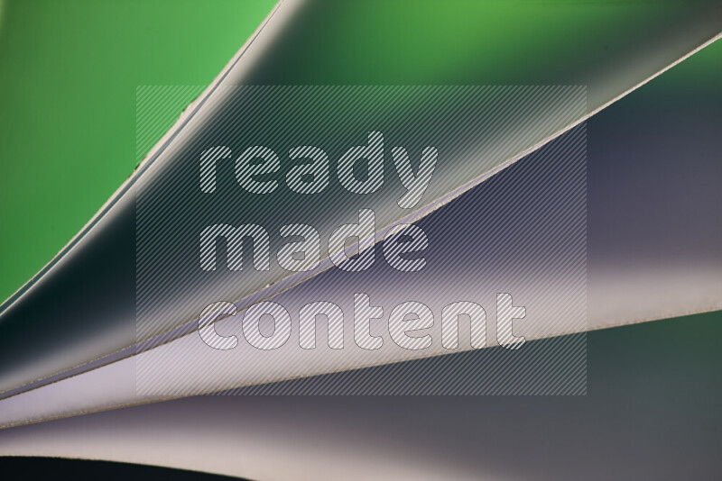 An abstract art piece displaying smooth curves in cold gradients created by colored light