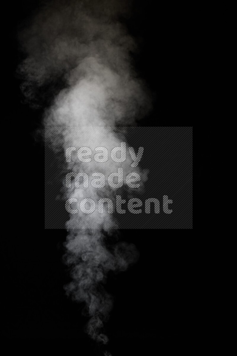 irregular white smoke on black background.