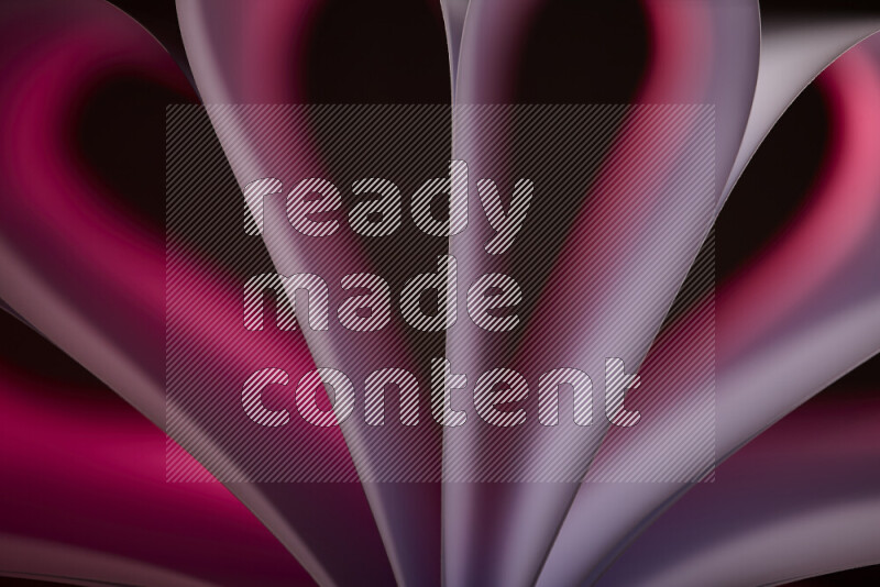 An abstract art piece displaying smooth curves in pink gradients created by colored light