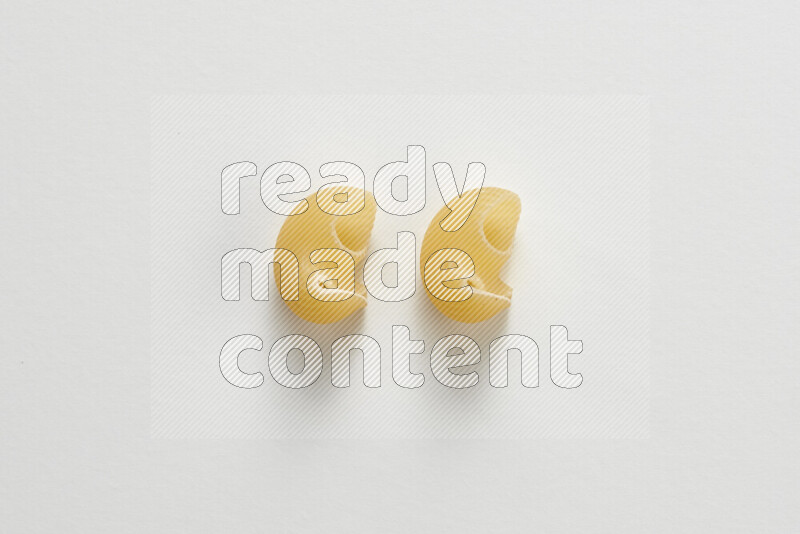 Pipe pasta on white background