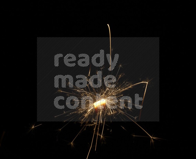 Sparkler candle isolated on black background