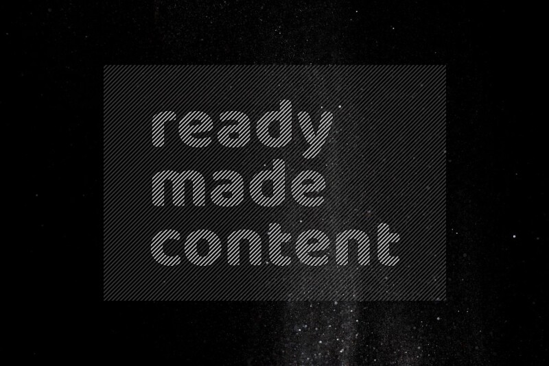 Silver glitter powder isolated on black background