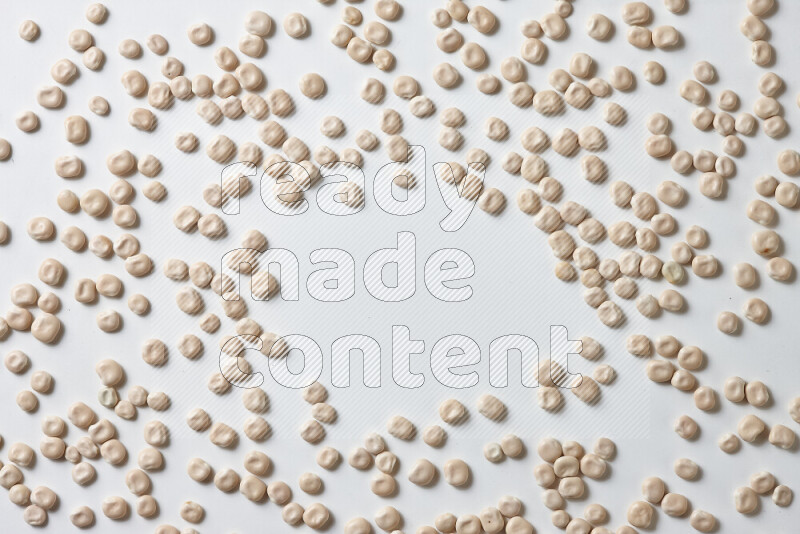 Lupin Beans on white background