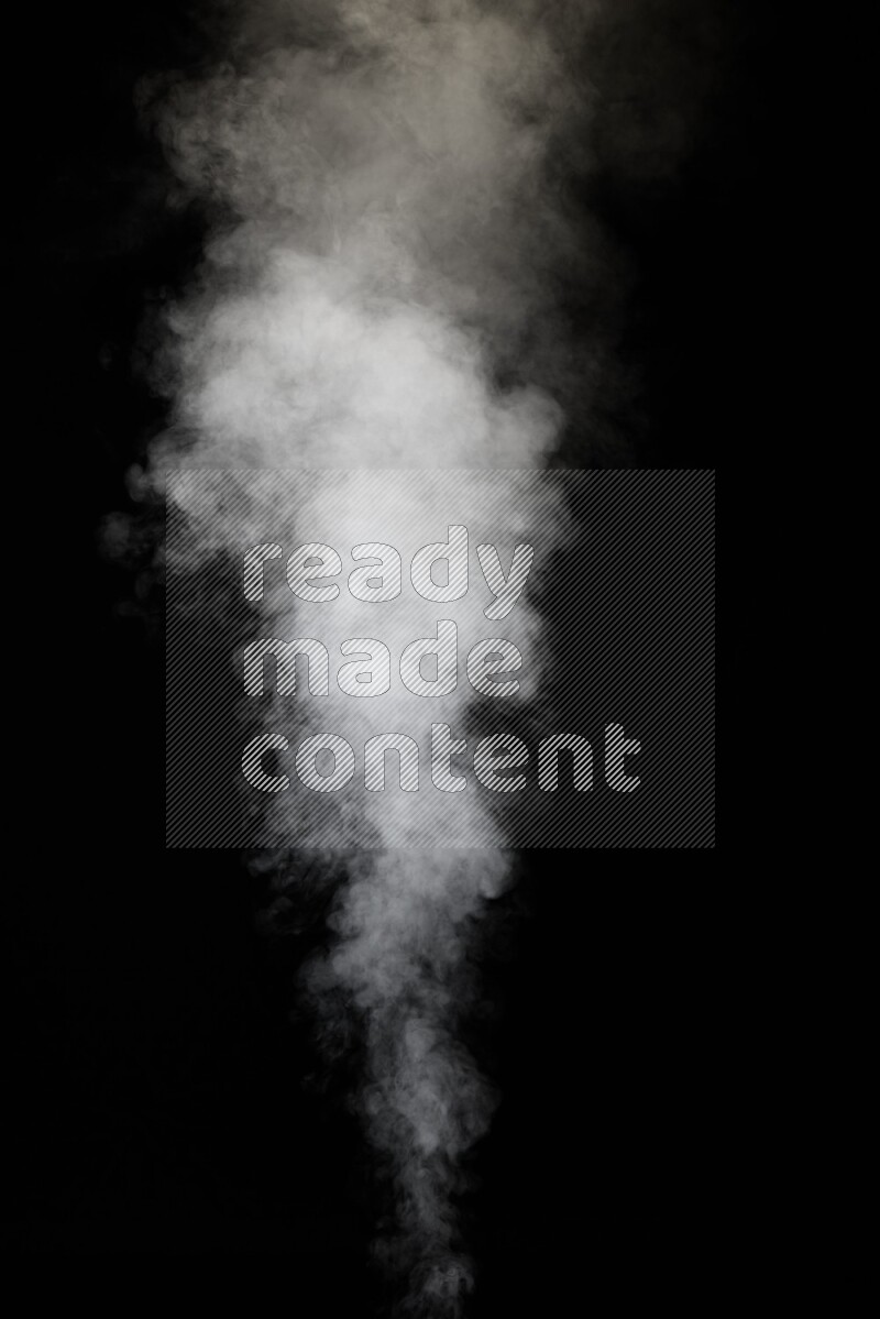irregular white smoke on black background.