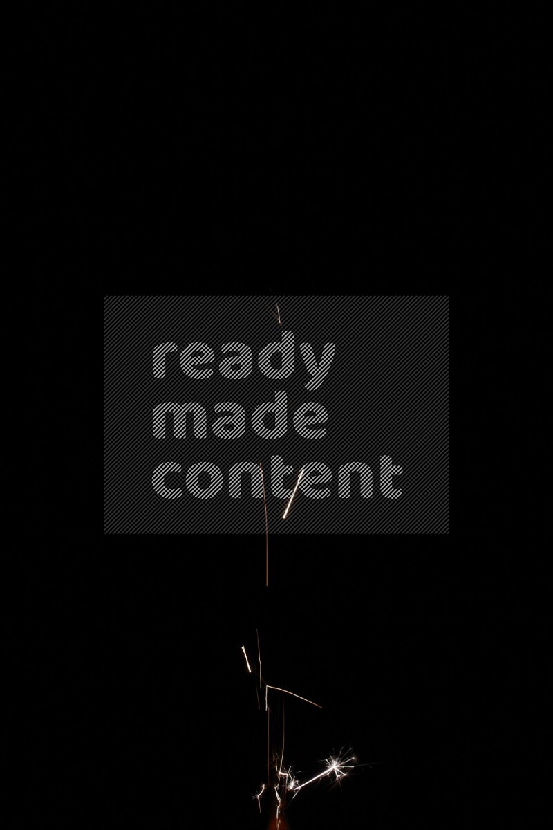 Sparkler candle isolated on black background