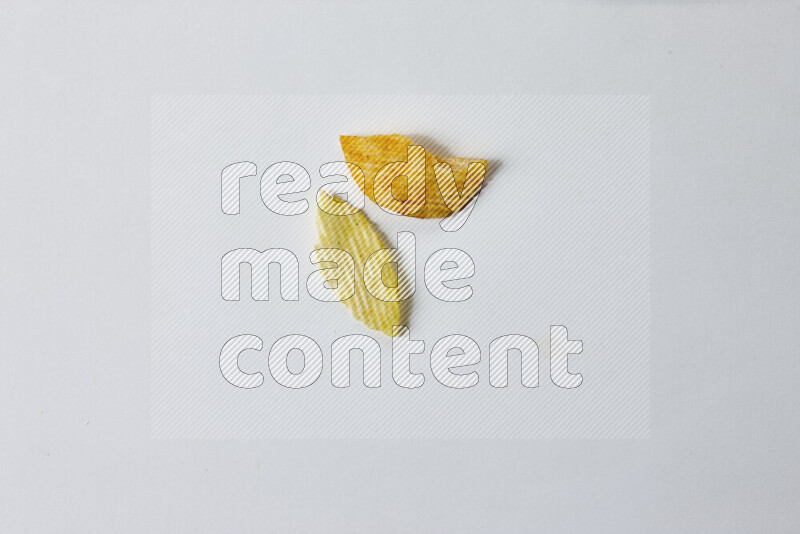 Chips snacks on white background