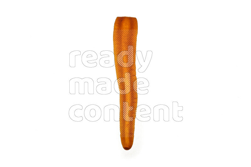 Carrots slices on illuminated white background